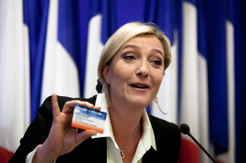 Marine Le Pen à Paris : .